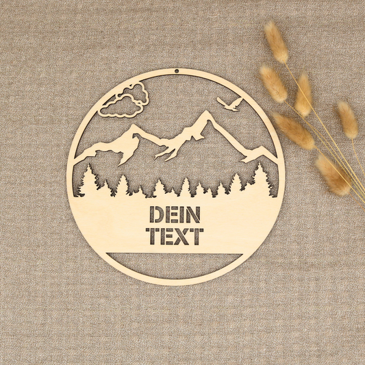 Personalisiertes Türschild "Berge"