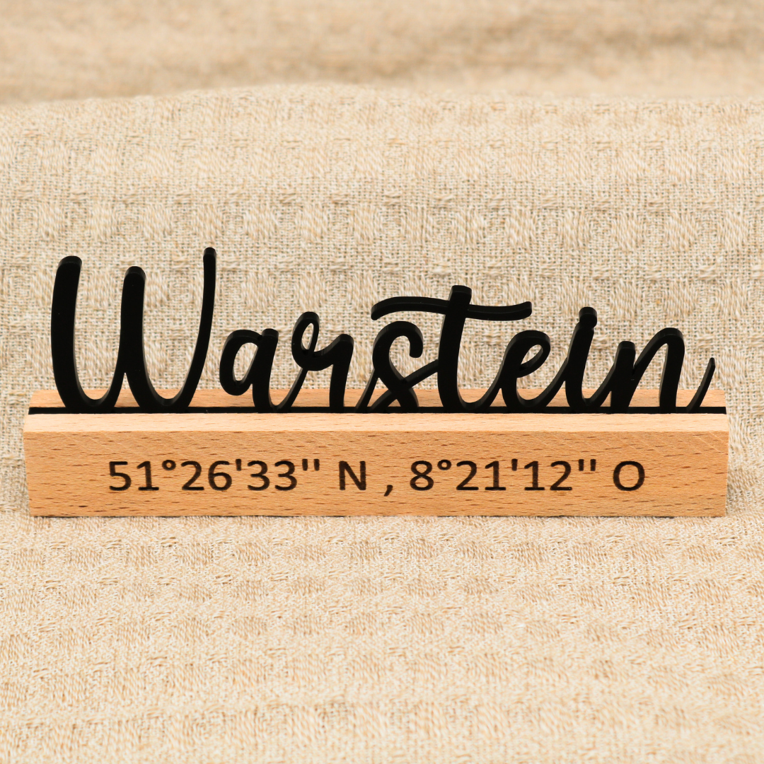 Acryl Schild Warstein Schriftzug