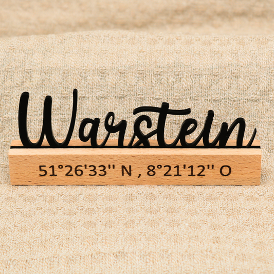 Acryl Schild Warstein Schriftzug