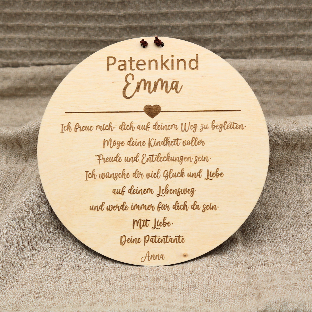 Schild Patenkind