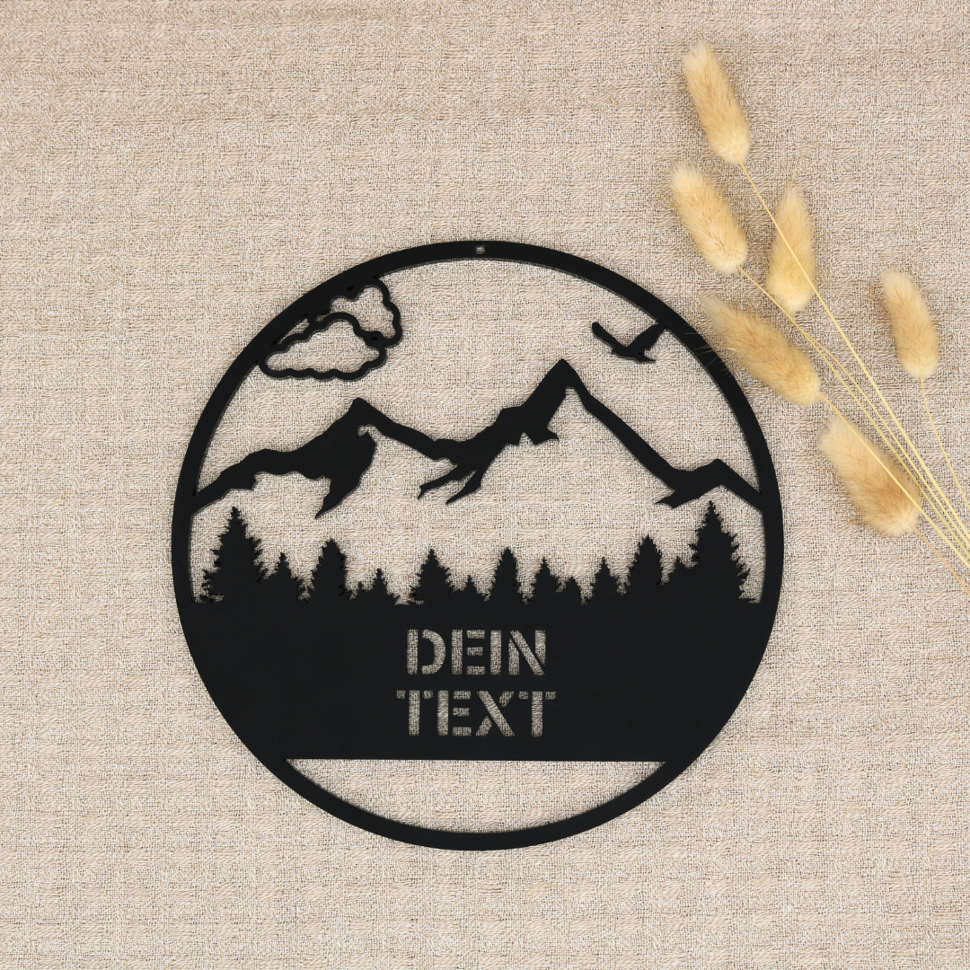 Personalisiertes Türschild "Berge"