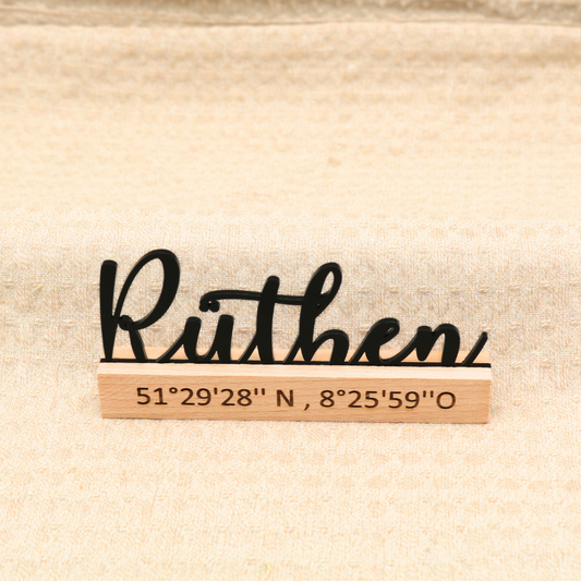 Acryl Schild Rüthen Schriftzug