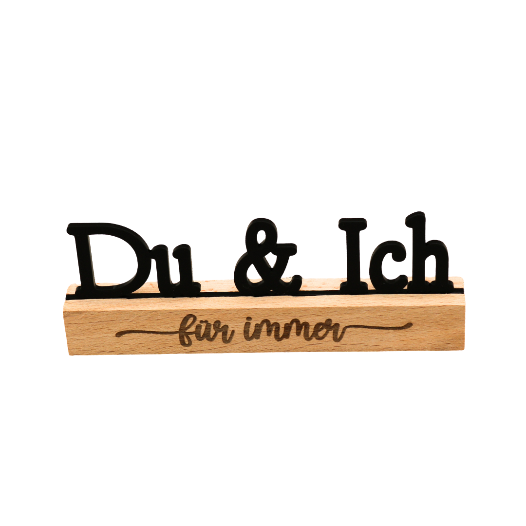 Acryl Schild Du & Ich