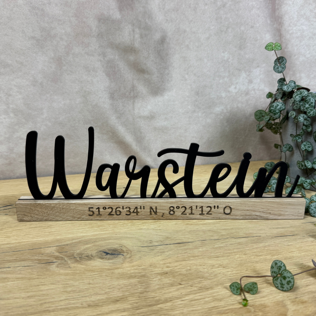Acryl Schild Warstein Schriftzug