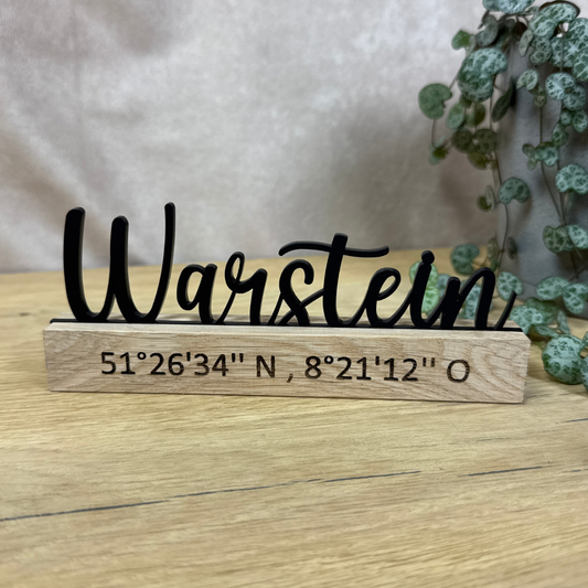 Acryl Schild Warstein Schriftzug