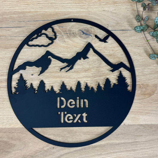 Personalisiertes Türschild "Berge"