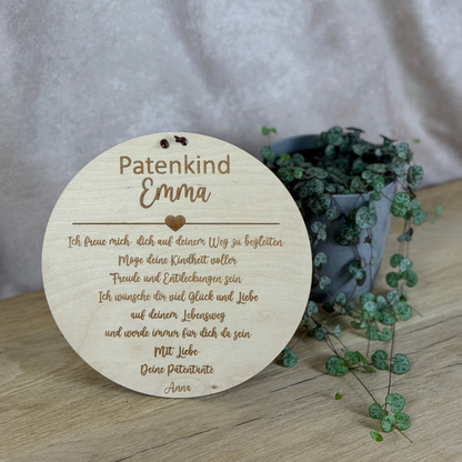 Schild Patenkind