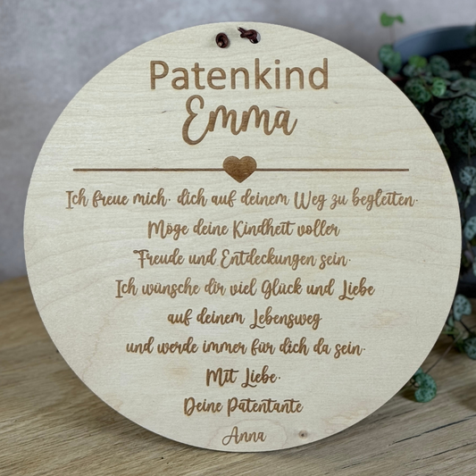 Schild Patenkind