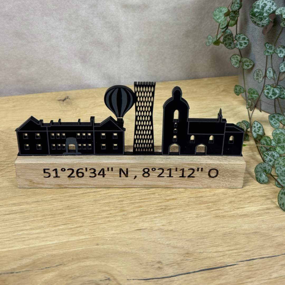 Acryl Schild Warstein Stadtsilhouette