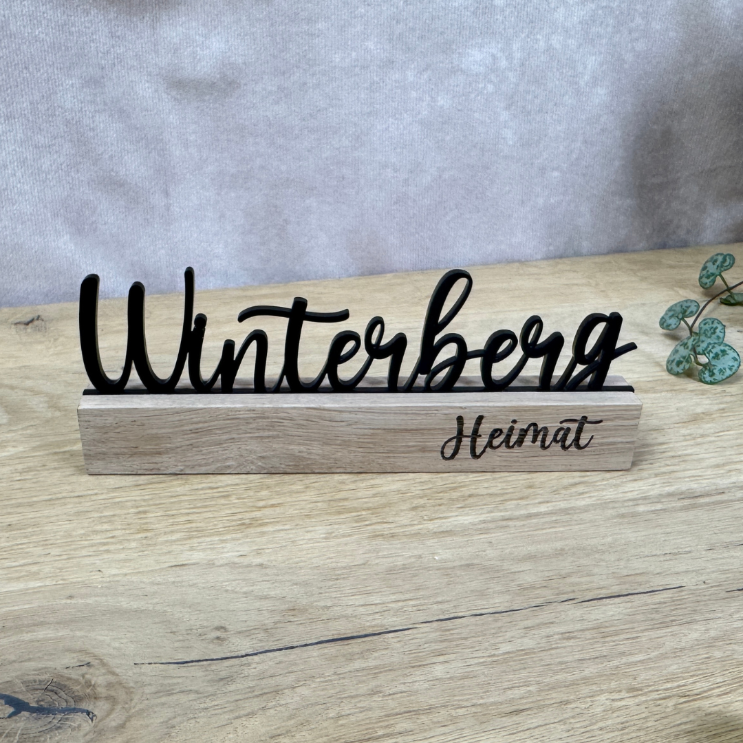 Acryl Schild Winterberg Schriftzug