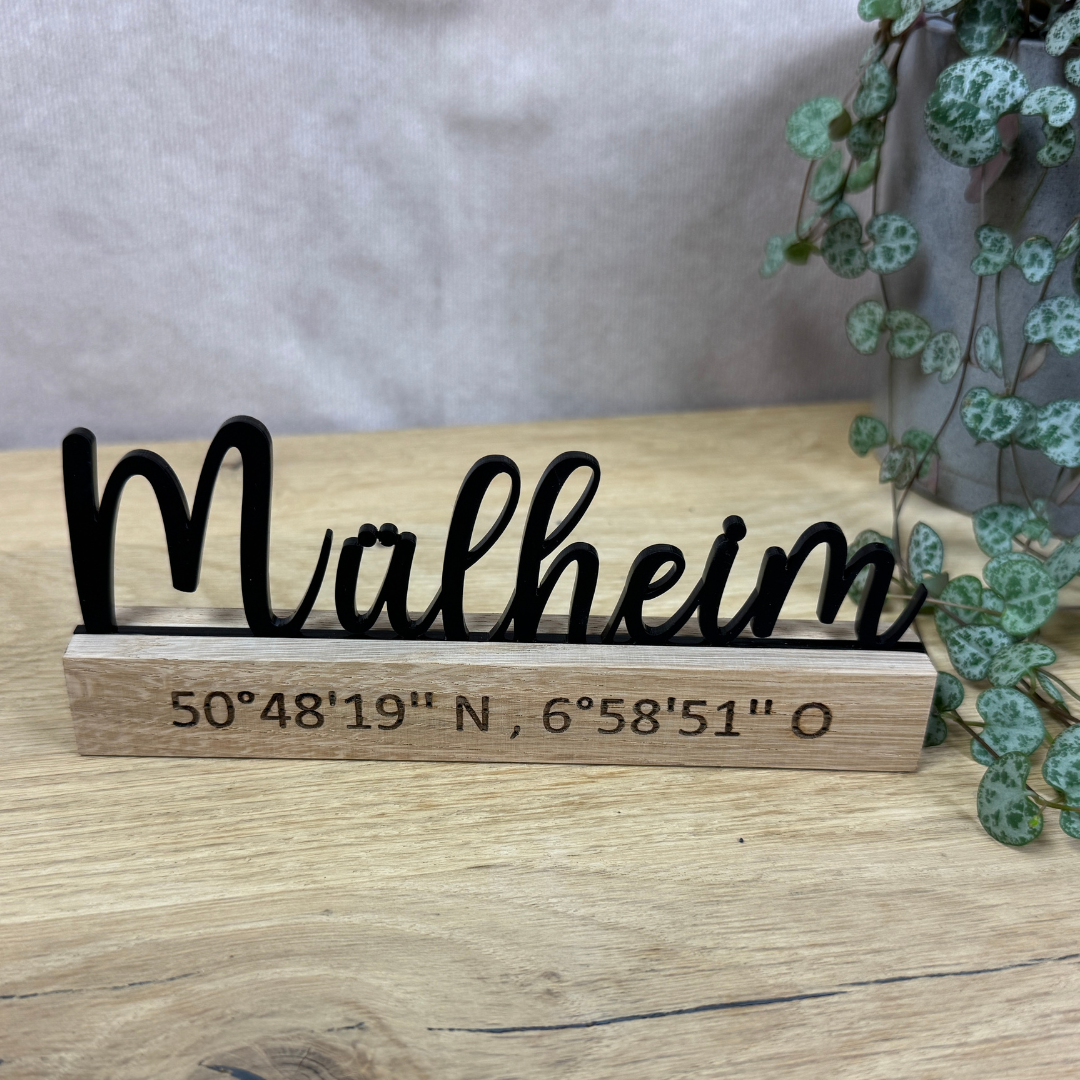 Acryl Schild Mülheim Schriftzug