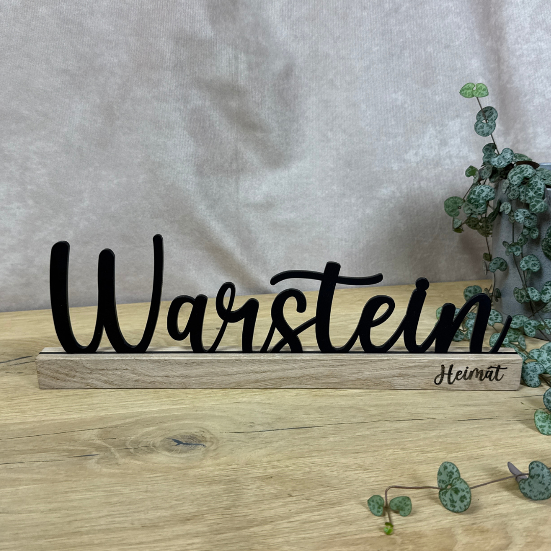 Acryl Schild Warstein Schriftzug