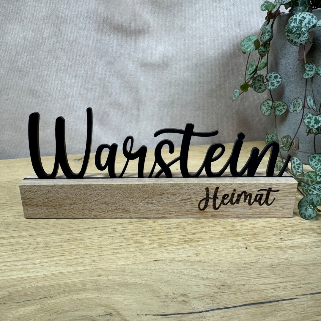 Acryl Schild Warstein Schriftzug