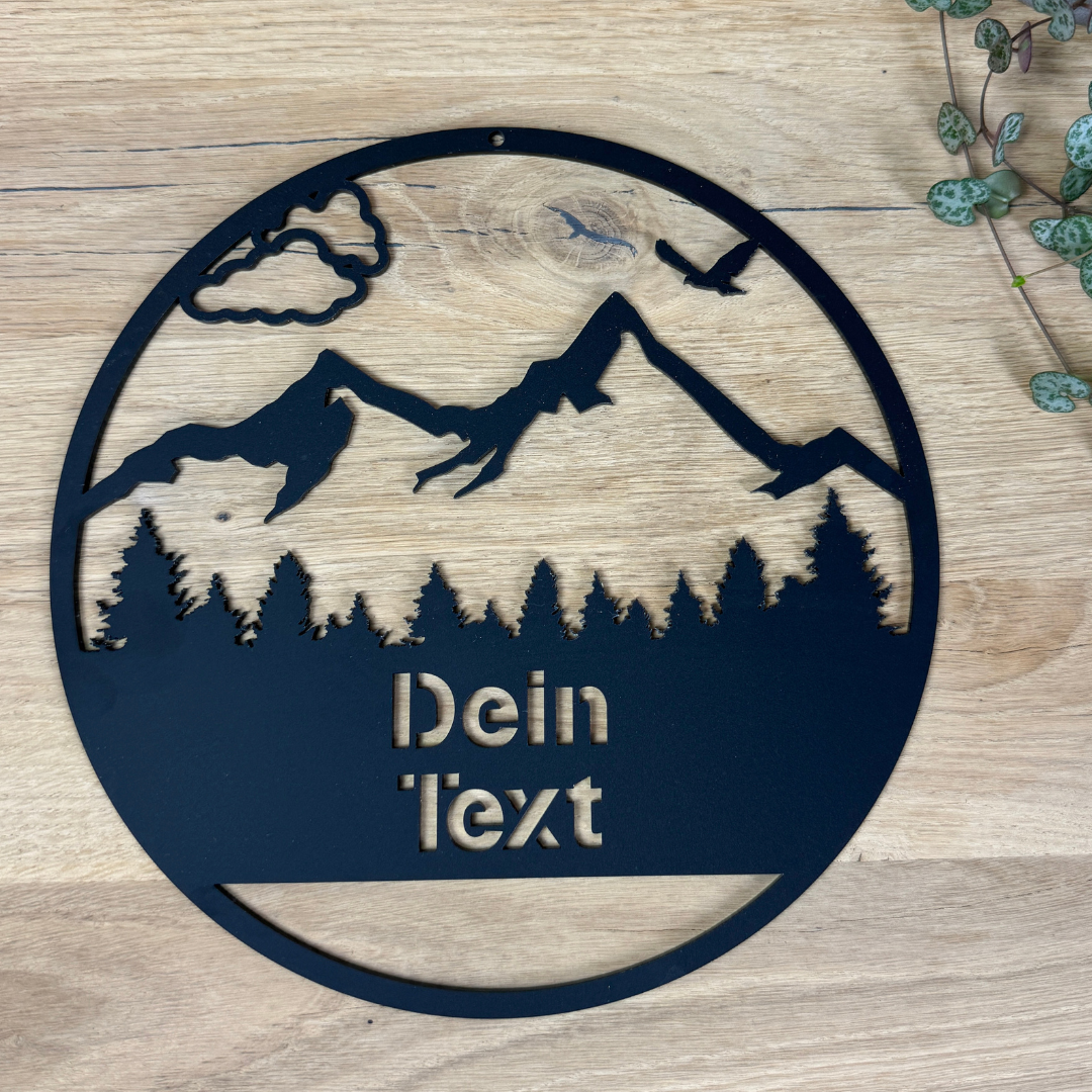 Personalisiertes Türschild "Berge"