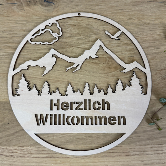 Türschild "Berge"
