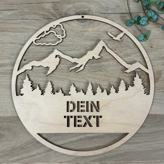 Personalisiertes Türschild "Berge"